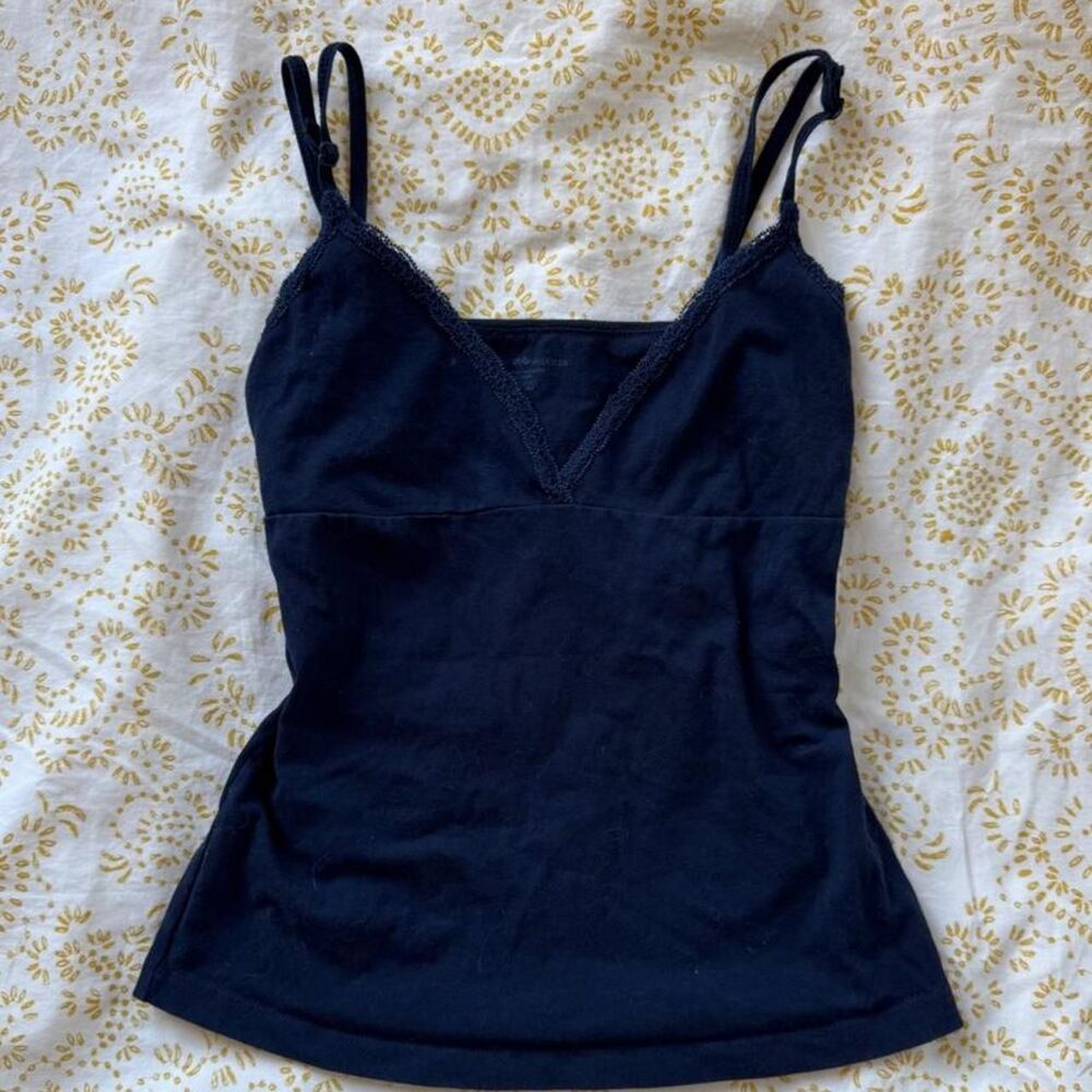 Brandy-melville Women's Navy and Black Vest